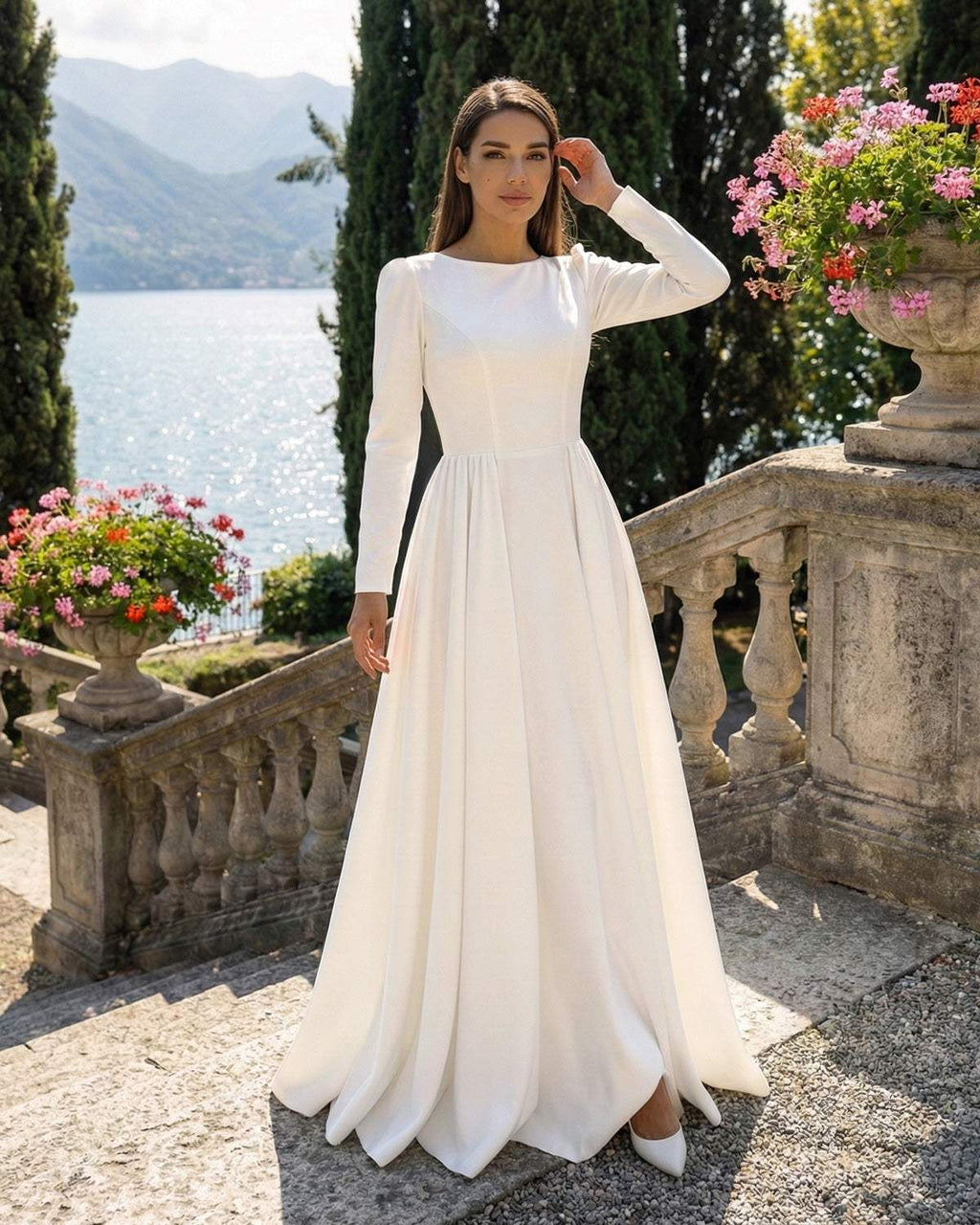 Robe de mariée simple et élégante A-line