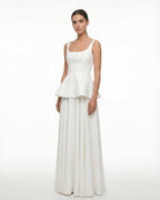 Robe de mariée avec peplum amovible